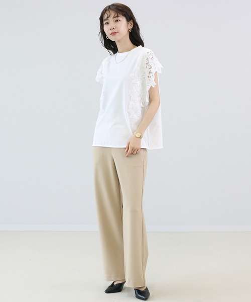 Aletta vita(アレッタビータ)の「カットレースフレンチカットソー(Tシャツ/カットソー・レディース・オフホワイト/ブラック・M)」の17枚目の写真