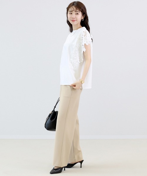 Aletta vita(アレッタビータ)の「カットレースフレンチカットソー(Tシャツ/カットソー・レディース・オフホワイト/ブラック・M)」の18枚目の写真