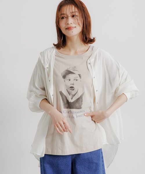 新品 タグ無し シアーフーディーシャツ ベージュ AMERICAN HOLIC｜シアーフーディーシャツ | Rakuten Fashion