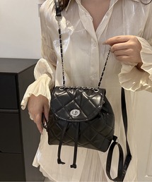 M2SUQARED（エムツースクエア）の「『M2SUQARED/エムツースクエア』キルティングチェーンショルダーミニリュック（バックパック/リュック）」