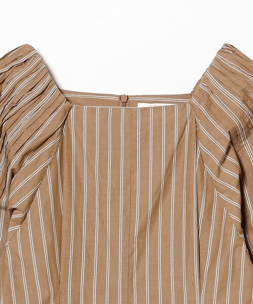 NE QUITTEZ PAS!（ヌキテパ）の「【1/1値下げ】ne Quittez pas / ポプリン タック ロングスリーブ ワンピース（ワンピース・レディース・ベージュ/ネイビー・ONE SIZE）」の17枚目の写真