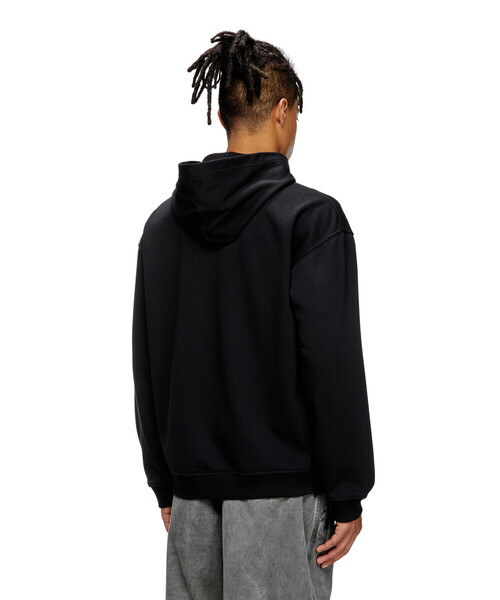 DIESEL(ディーゼル)の「メンズ プルオーバーパーカー S-BOXT-HOOD-T3(パーカー・メンズ・ブラック・XXX-LARGE/MEDIUM/LARGE/SMALL/X-LARGE/X-SMALL/XX-LARGE)」の3枚目の写真