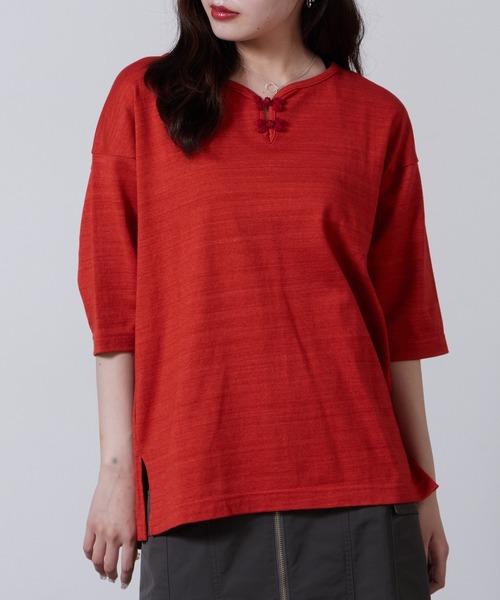 superNova.（スーパーノヴァ）の「superNova./スーパーノヴァ Frog Button Tee Tシャツ 夏服（Tシャツ/カットソー・メンズ・ネイビー/レッド・M/S）」の9枚目の写真