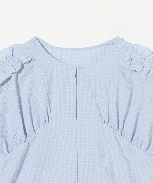 EMMEL REFINES(エメルリファインズ)の「<EMMEL REFINES>EM カラミタンブラー カタフリル ブラウス(シャツ/ブラウス・レディース・ブラック/ライトブルー/ホワイト・FREE)」の11枚目の写真