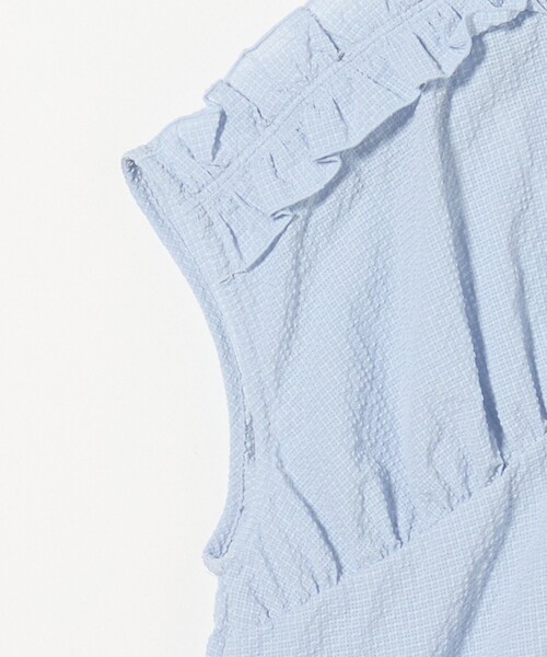 EMMEL REFINES(エメルリファインズ)の「<EMMEL REFINES>EM カラミタンブラー カタフリル ブラウス(シャツ/ブラウス・レディース・ブラック/ライトブルー/ホワイト・FREE)」の12枚目の写真