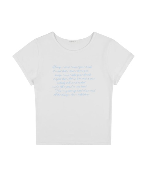 ★FANCYCLUB★ANGEL MARK CROP TEE (WHITE)★正規品/直送料込 FANCY CLUB tシャツ 「FANCY CLUB」ANGEL MARK CROP TEE