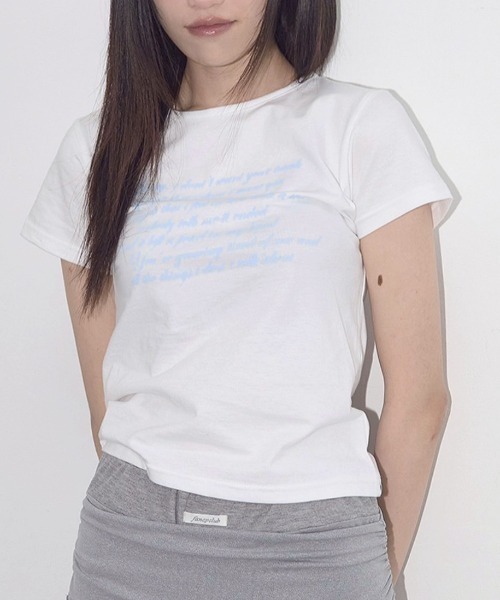 ★FANCYCLUB★ANGEL MARK CROP TEE (SKY BLUE)★正規品/直送料込 A'GEM/9 × .kom 『 FANCY CLUB/ファンシークラブ』 ANGEL MARK