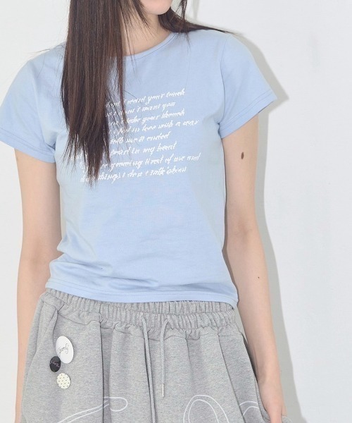 ★FANCYCLUB★ANGEL MARK CROP TEE (WHITE)★正規品/直送料込 FANCY CLUB tシャツ 「FANCY CLUB」ANGEL MARK CROP TEE