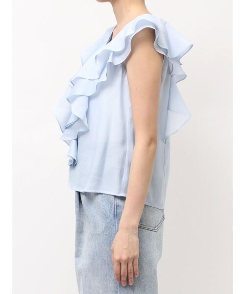 LAGUNAMOON（ラグナムーン）の「ノースリーブラッフルブラウス（シャツ/ブラウス・レディース・ブラック/ブルー/アイボリー・FREE）」の14枚目の写真