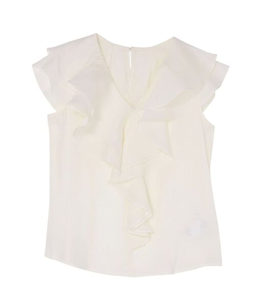 LAGUNAMOON（ラグナムーン）の「ノースリーブラッフルブラウス（シャツ/ブラウス・レディース・ブラック/ブルー/アイボリー・FREE）」の5枚目の写真