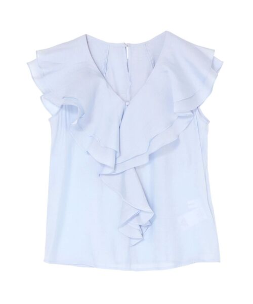 LAGUNAMOON（ラグナムーン）の「ノースリーブラッフルブラウス（シャツ/ブラウス・レディース・ブラック/ブルー/アイボリー・FREE）」の7枚目の写真