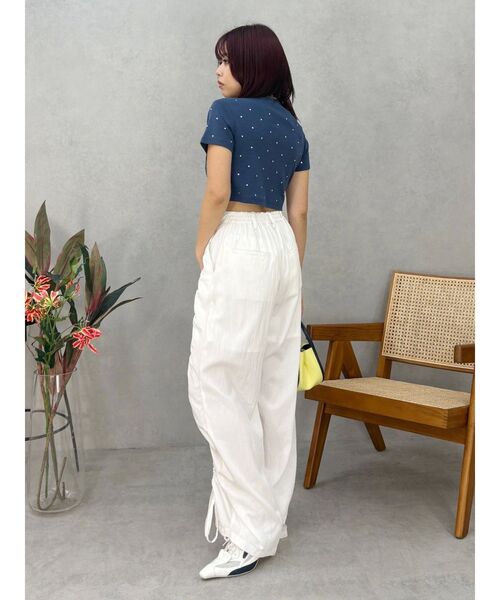 EVRIS（エヴリス）の「ドロストフレアパンツ（その他パンツ・レディース・ホワイト/レッド/ブラック・MEDIUM/SMALL）」の13枚目の写真