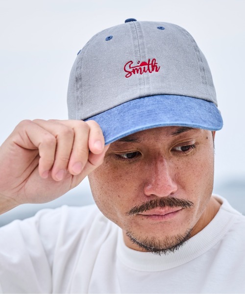 【HERMES】グレー キャップ ロゴ刺繍 セール】【SUNNY SMITH】OGロゴ刺繍ピグメント バイカラーCap