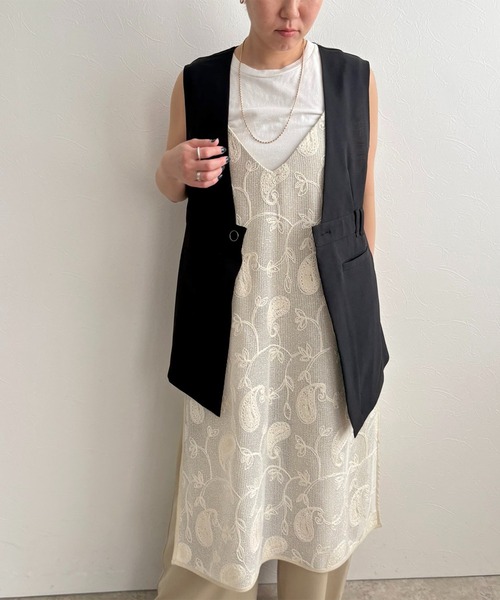 LHELBIE(レルビエ)の「アシメデザインジレ(ベスト・レディース・ブラック/ブラウン/ブルー・M)」の20枚目の写真