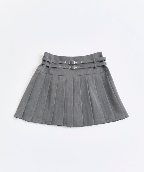 OLIVE des OLIVE（オリーブデオリーブ）の「ダブルベルトプリーツスカート（スカート・レディース・チャコールグレー/ブラック/ネイビー/キャメル・FREE）」の12枚目の写真