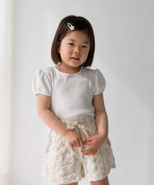 URBAN RESEARCH DOORS(アーバンリサーチドアーズ)の「Pippi+Lotta Eyelet puff T-shirts(KIDS)(Tシャツ/カットソー・キッズ・ピンク/ラベンダー/グリーン系その他/アイボリー・MEDIUM/LARGE/X-LARGE/XX-LARGE)」の9枚目の写真