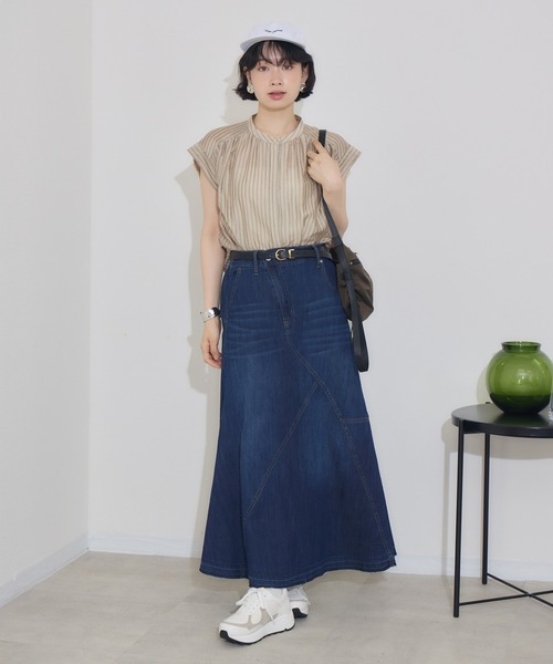 KATHARINE ROSS（キャサリンロス）の「【KATHARINE ROSS】リメイク風ストレッチデニムスカート（デニムスカート・レディース・ライトブルー/ブルー・MEDIUM）」の21枚目の写真