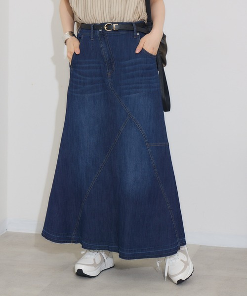 KATHARINE ROSS（キャサリンロス）の「【KATHARINE ROSS】リメイク風ストレッチデニムスカート（デニムスカート・レディース・ライトブルー/ブルー・MEDIUM）」の16枚目の写真