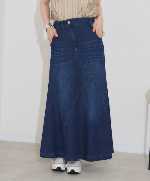 KATHARINE ROSS（キャサリンロス）の「【KATHARINE ROSS】リメイク風ストレッチデニムスカート（デニムスカート・レディース・ライトブルー/ブルー・MEDIUM）」の15枚目の写真