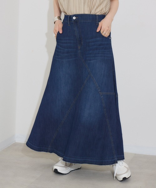 KATHARINE ROSS（キャサリンロス）の「【KATHARINE ROSS】リメイク風ストレッチデニムスカート（デニムスカート・レディース・ライトブルー/ブルー・MEDIUM）」の13枚目の写真