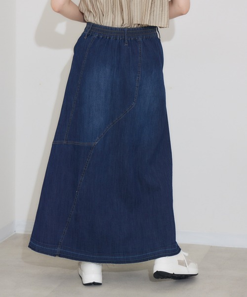 KATHARINE ROSS（キャサリンロス）の「【KATHARINE ROSS】リメイク風ストレッチデニムスカート（デニムスカート・レディース・ライトブルー/ブルー・MEDIUM）」の11枚目の写真
