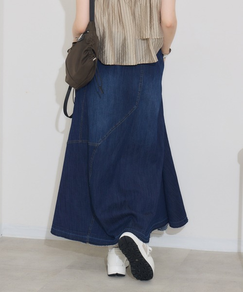 KATHARINE ROSS（キャサリンロス）の「【KATHARINE ROSS】リメイク風ストレッチデニムスカート（デニムスカート・レディース・ライトブルー/ブルー・MEDIUM）」の10枚目の写真