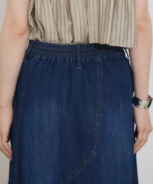 KATHARINE ROSS（キャサリンロス）の「【KATHARINE ROSS】リメイク風ストレッチデニムスカート（デニムスカート・レディース・ライトブルー/ブルー・MEDIUM）」の9枚目の写真