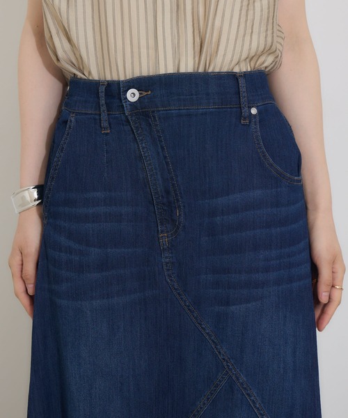 KATHARINE ROSS（キャサリンロス）の「【KATHARINE ROSS】リメイク風ストレッチデニムスカート（デニムスカート・レディース・ライトブルー/ブルー・MEDIUM）」の8枚目の写真