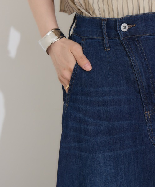 KATHARINE ROSS（キャサリンロス）の「【KATHARINE ROSS】リメイク風ストレッチデニムスカート（デニムスカート・レディース・ライトブルー/ブルー・MEDIUM）」の7枚目の写真