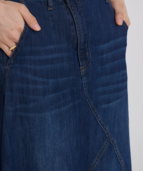 KATHARINE ROSS（キャサリンロス）の「【KATHARINE ROSS】リメイク風ストレッチデニムスカート（デニムスカート・レディース・ライトブルー/ブルー・MEDIUM）」の6枚目の写真