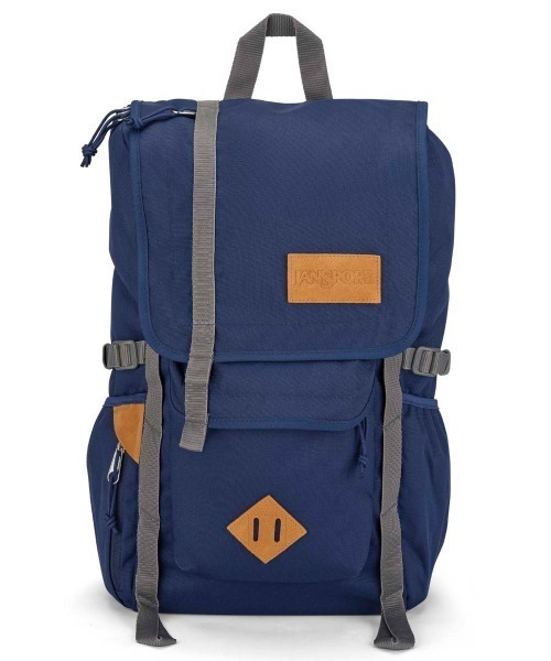 JANSPORT（ジャンスポーツ）の「JANSPORT HATCHET (BONDED LEATHER VERSION)（ジャンスポーツ ハチェット (ボンデッドレザー バージョン)）（バックパック/リュック・メンズ・ネイビー/ブラック・FREE）」の7枚目の写真