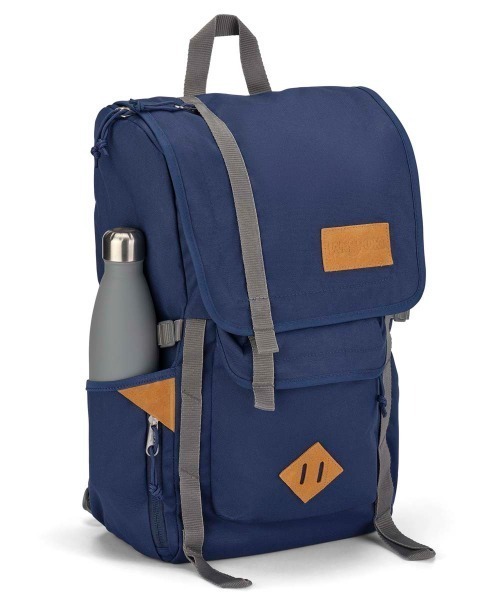 JANSPORT（ジャンスポーツ）の「JANSPORT HATCHET (BONDED LEATHER VERSION)（ジャンスポーツ ハチェット (ボンデッドレザー バージョン)）（バックパック/リュック・メンズ・ネイビー/ブラック・FREE）」の9枚目の写真
