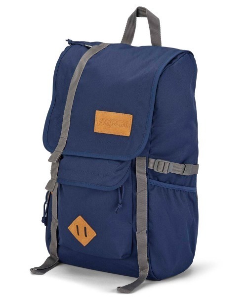 JANSPORT（ジャンスポーツ）の「JANSPORT HATCHET (BONDED LEATHER VERSION)（ジャンスポーツ ハチェット (ボンデッドレザー バージョン)）（バックパック/リュック・メンズ・ネイビー/ブラック・FREE）」の13枚目の写真