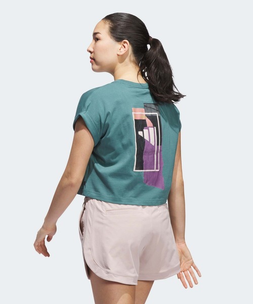 tシャツ ビヨンド ザ コース バックグラフィック Tシャツ「adidas Golf/アディダスゴルフ」 レディース ビヨンド ザ コース バックグラフィック Tシャツ【adidas Golf