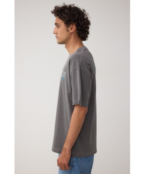 AZUL by moussy(アズールバイマウジー)の「ピグメントグラフィックTシャツ(Tシャツ/カットソー・メンズ・ホワイト/ライトブラック/バーガンディー・MEDIUM/LARGE)」の8枚目の写真