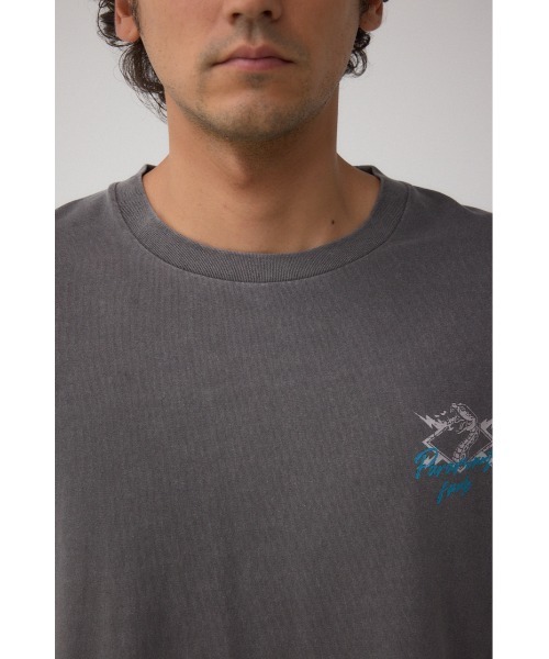 AZUL by moussy(アズールバイマウジー)の「ピグメントグラフィックTシャツ(Tシャツ/カットソー・メンズ・ホワイト/ライトブラック/バーガンディー・MEDIUM/LARGE)」の10枚目の写真