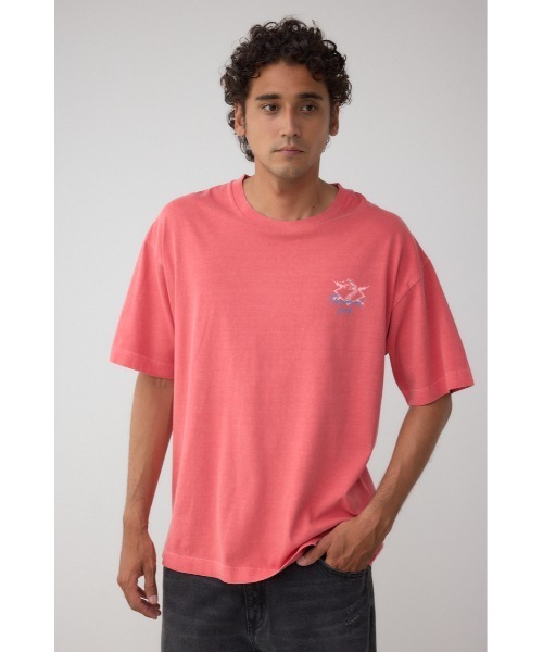 AZUL by moussy(アズールバイマウジー)の「ピグメントグラフィックTシャツ(Tシャツ/カットソー・メンズ・ホワイト/ライトブラック/バーガンディー・MEDIUM/LARGE)」の16枚目の写真