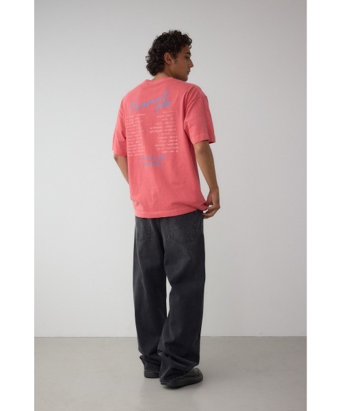 AZUL by moussy(アズールバイマウジー)の「ピグメントグラフィックTシャツ(Tシャツ/カットソー・メンズ・ホワイト/ライトブラック/バーガンディー・MEDIUM/LARGE)」の17枚目の写真