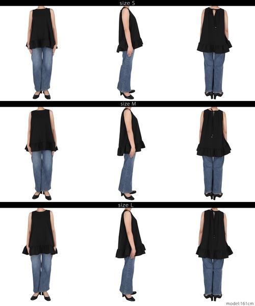 coca（coca）（コカ）の「裾切替フレアチュニック（チュニック・レディース・ホワイト/ブラック・L/M/S）」の15枚目の写真