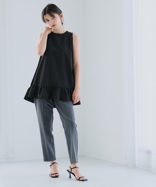 coca（coca）（コカ）の「裾切替フレアチュニック（チュニック・レディース・ホワイト/ブラック・L/M/S）」の14枚目の写真