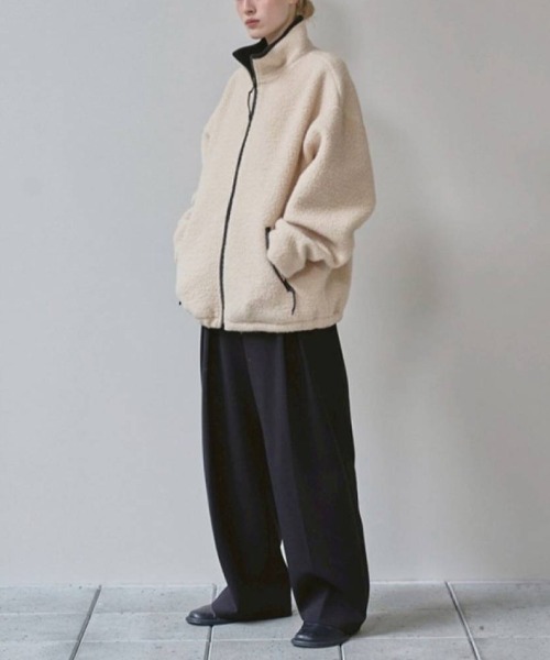 TODAYFUL（トゥデイフル）の「TODAYFUL　Woolboa Zip Jacket ウールボアジップジャケット/12520205（その他アウター・レディース・グレー/キナリ・38）」の19枚目の写真