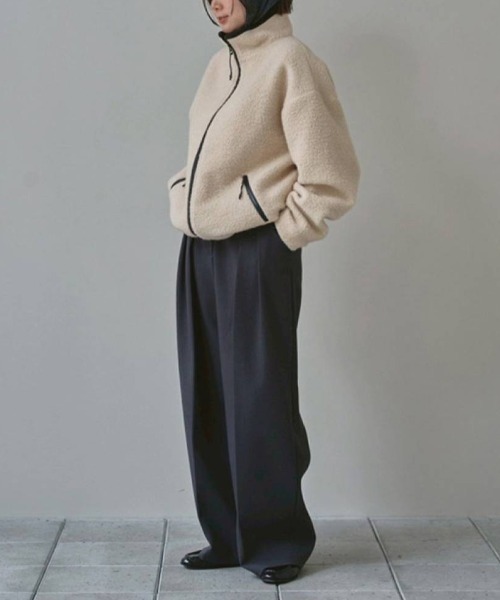 TODAYFUL（トゥデイフル）の「TODAYFUL　Woolboa Zip Jacket ウールボアジップジャケット/12520205（その他アウター・レディース・グレー/キナリ・38）」の16枚目の写真