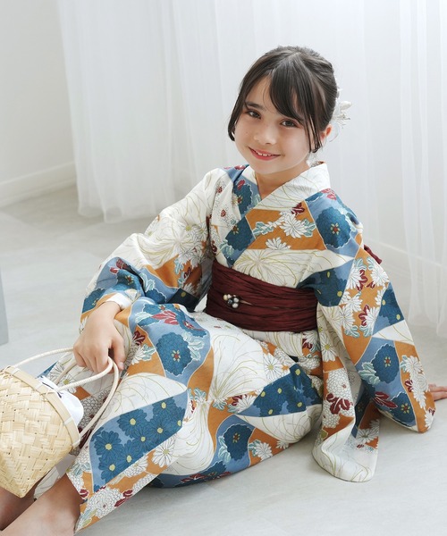 新品未着用　浴衣 浴衣（生成り×牡丹）｜着物レンタルあき (来店着付け無料・全国