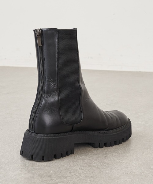 ウィムガゼット ザ ポーズ サイドゴアブーツ レザー 24.5cm ブラック Whim Gazette(ウィム ガゼット)｜【予約販売】【THE PAUSE】レザー