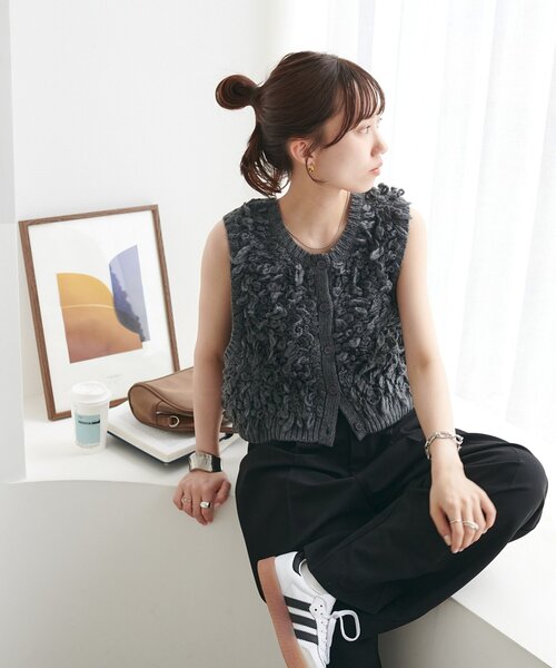 ループヤーン前後2WAYベスト（ベスト）｜DISCOAT（ディスコート）の