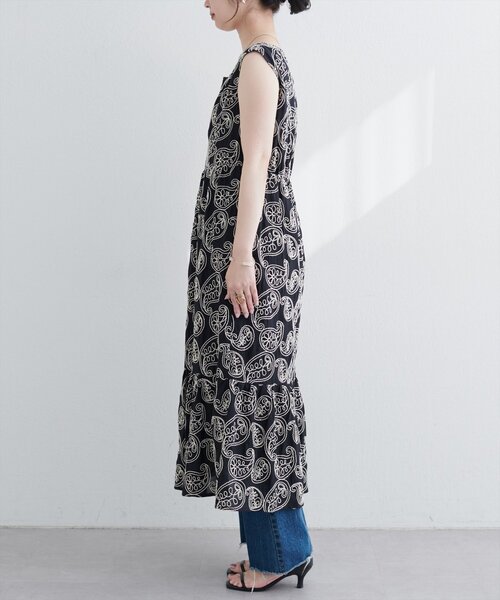 natural couture（ナチュラルクチュール）の「スパンコール刺繍ノースリワンピース（ワンピース・レディース・アイボリー/ブラック・FREE）」の16枚目の写真