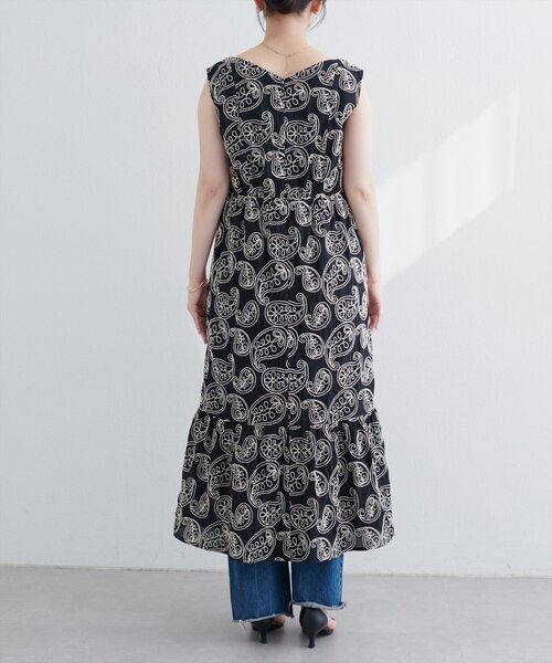 natural couture（ナチュラルクチュール）の「スパンコール刺繍ノースリワンピース（ワンピース・レディース・アイボリー/ブラック・FREE）」の17枚目の写真