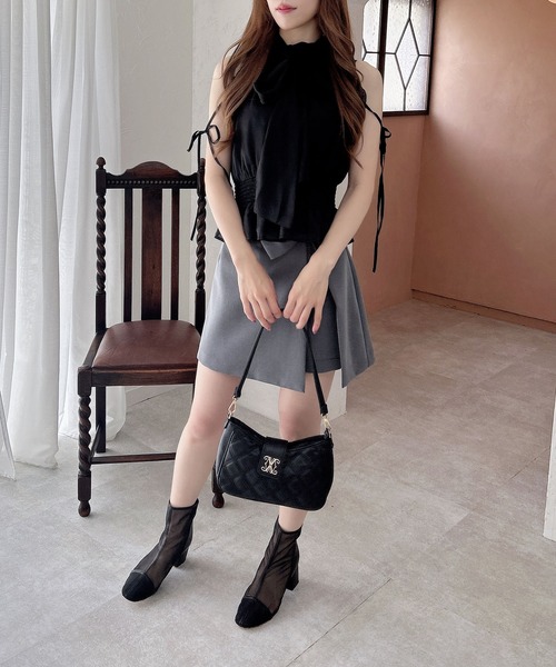 INGNI（イング）の「前後2Wayリボン／アメスリブラウス（シャツ/ブラウス・レディース・ブラック系/ホワイト系その他6/ブラック・M）」の11枚目の写真