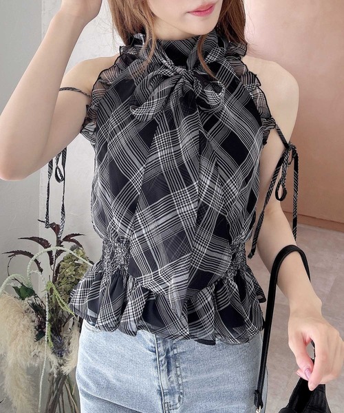 INGNI（イング）の「前後2Wayリボン／アメスリブラウス（シャツ/ブラウス・レディース・ブラック系/ホワイト系その他6/ブラック・M）」の13枚目の写真