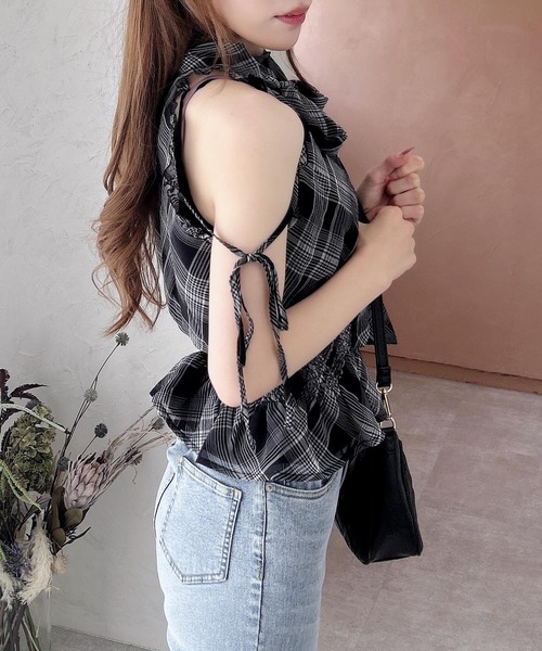 INGNI（イング）の「前後2Wayリボン／アメスリブラウス（シャツ/ブラウス・レディース・ブラック系/ホワイト系その他6/ブラック・M）」の14枚目の写真